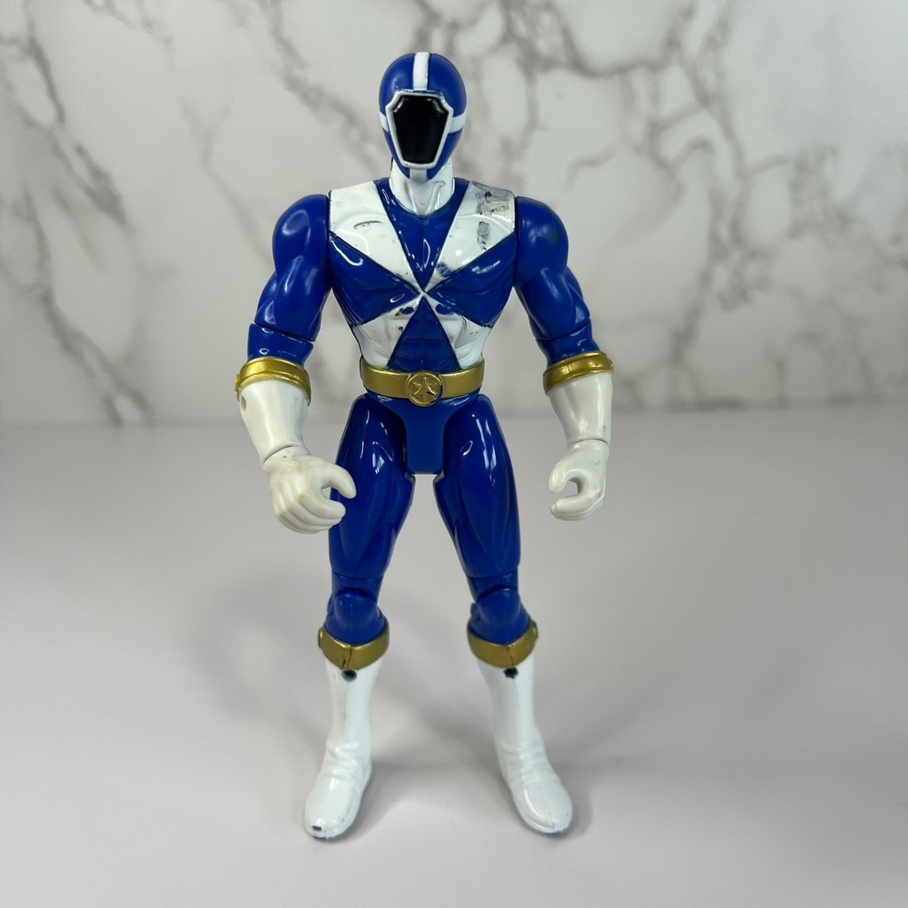 Bandai 1999 Power Rangers Lightspeed Rescue Blue Ranger 6" Action Figure